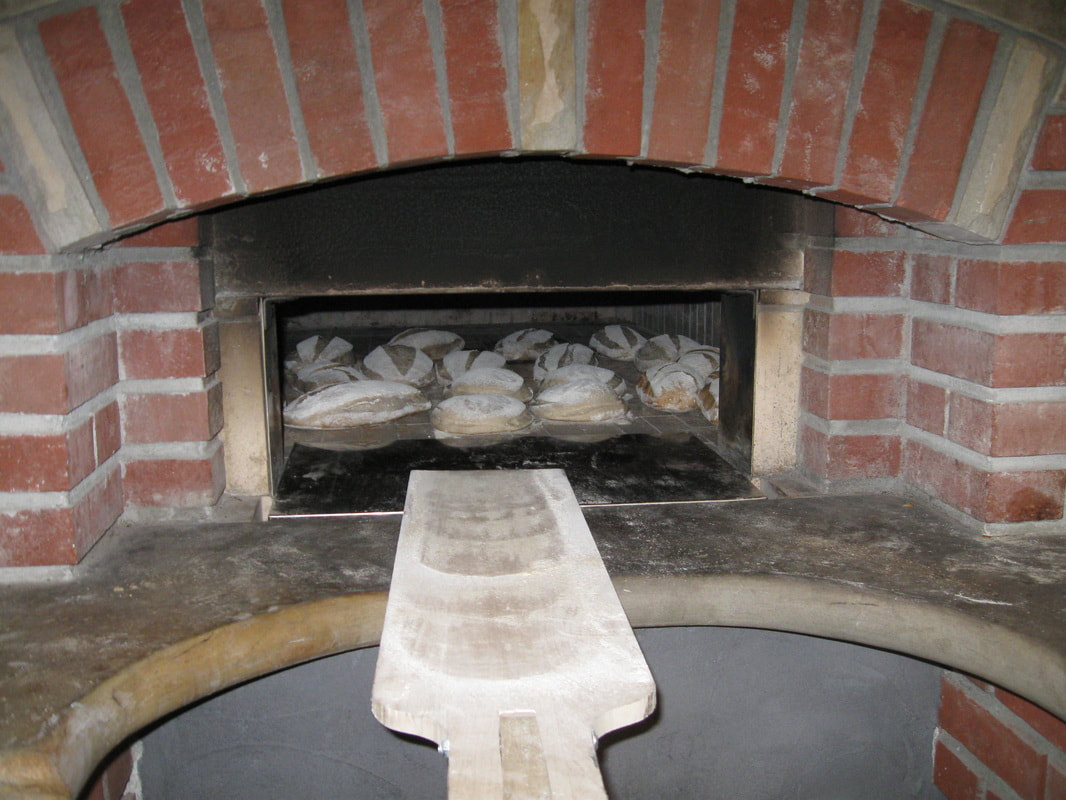 photo of bread in wood-fired oven